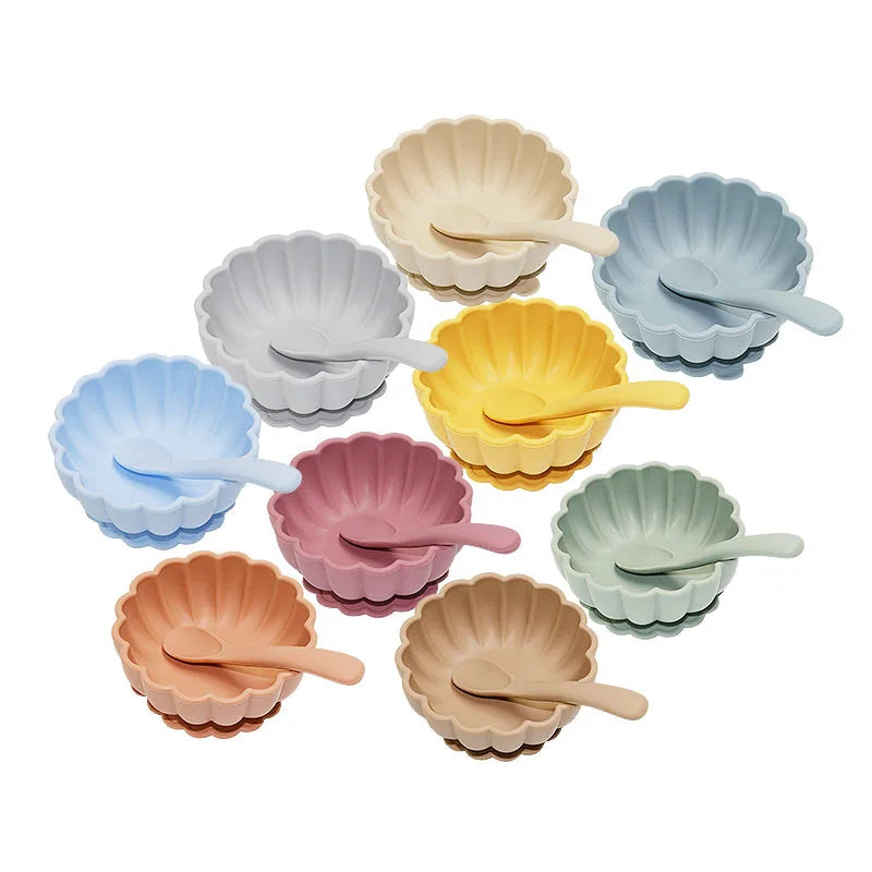 BouBBO Silicone Baby Feeding Set – Suction Bowl, Fork & Spoon