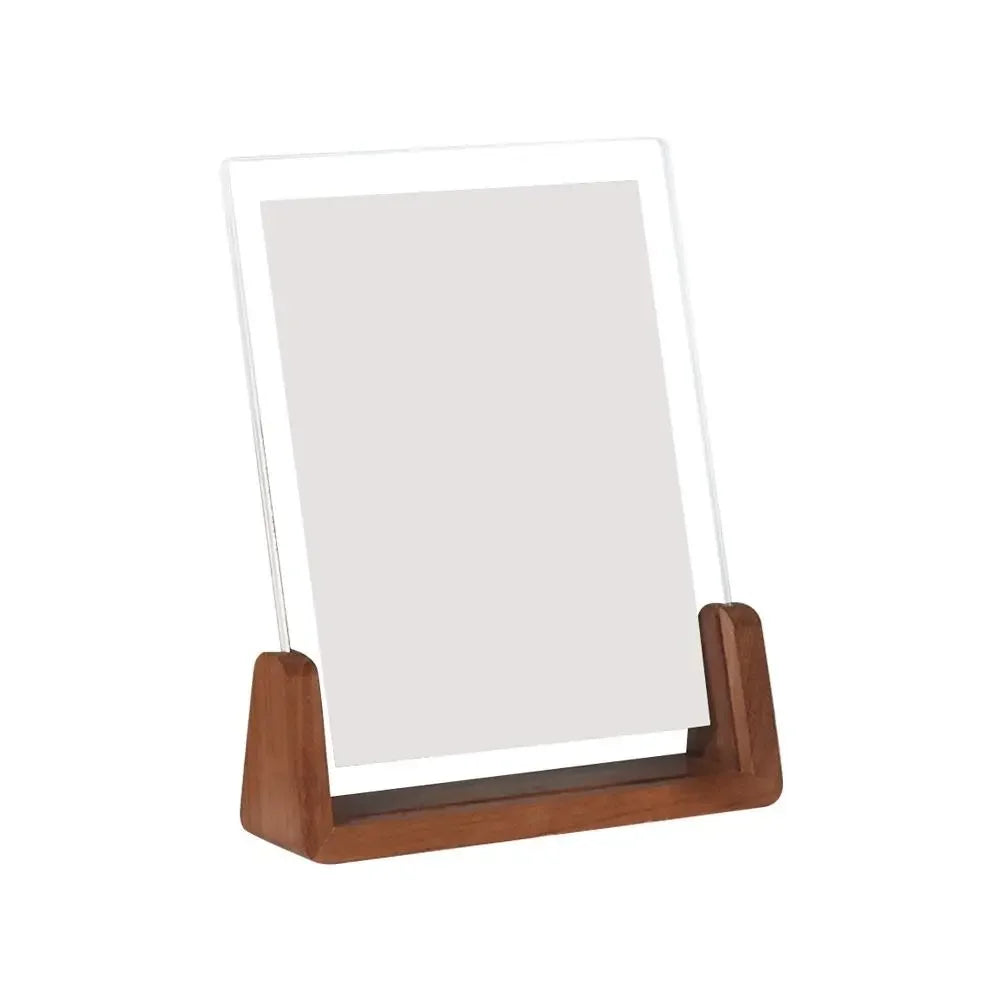 Acrylic U-Shaped Wooden Photo Frame – Walnut & Beech Desk Display