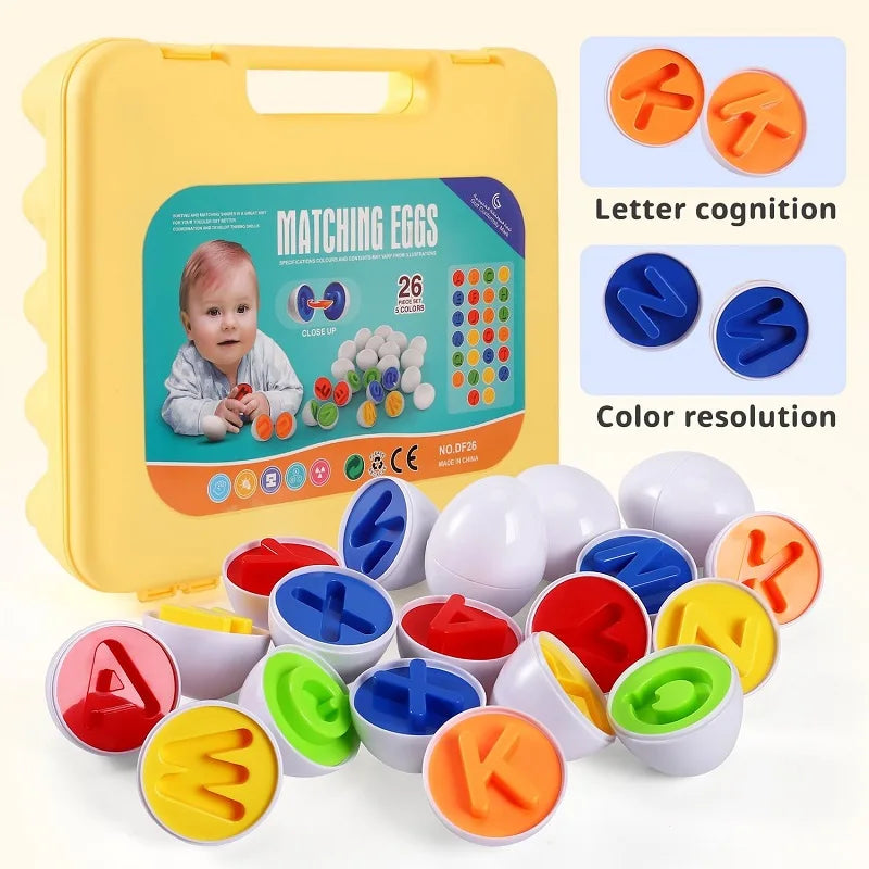 Chickamic Matching Eggs – Montessori Shape Sorter & Educational Easter Set