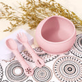 Food-Grade Silicone Baby Feeding Set - Suction Bowl & Spoon