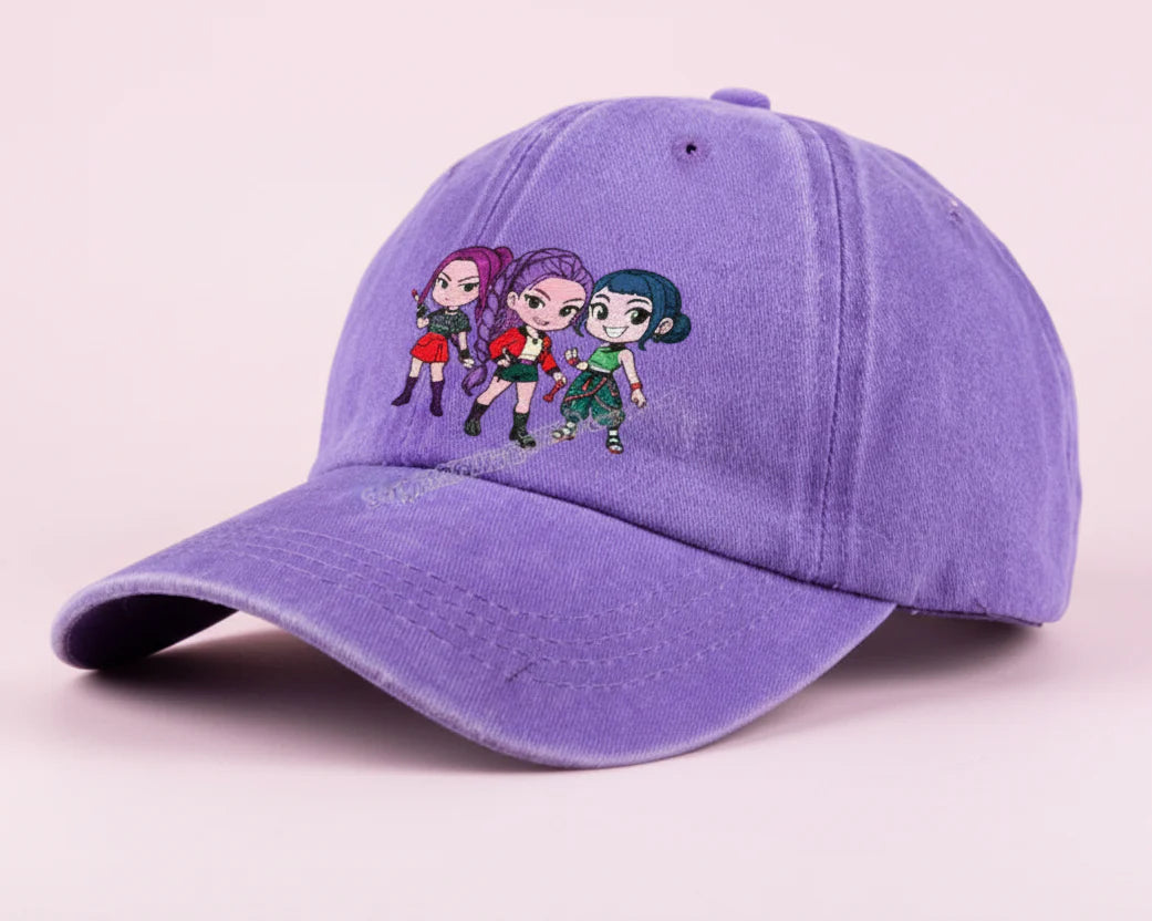 KPop Demon Hunters Retro Washed Baseball Cap