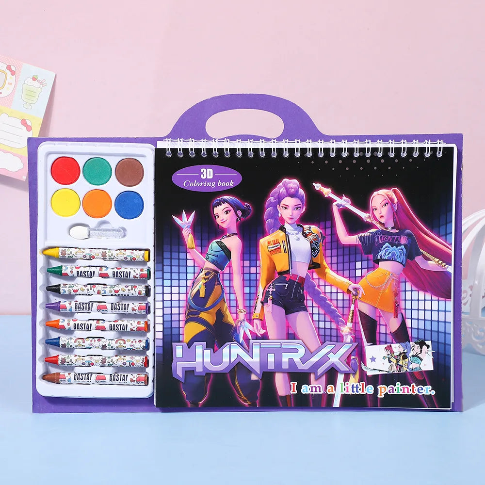 Kpop Demon Hunters 3D Colouring Book