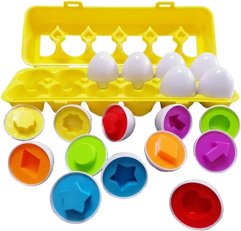 Chickamic Matching Eggs – Montessori Shape Sorter & Educational Easter Set