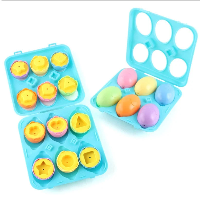 Chickamic Matching Eggs – Montessori Shape Sorter & Educational Easter Set