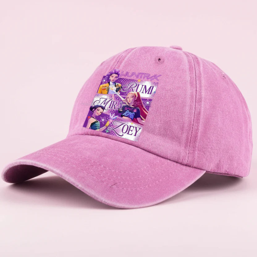 KPop Demon Hunters Retro Washed Baseball Cap