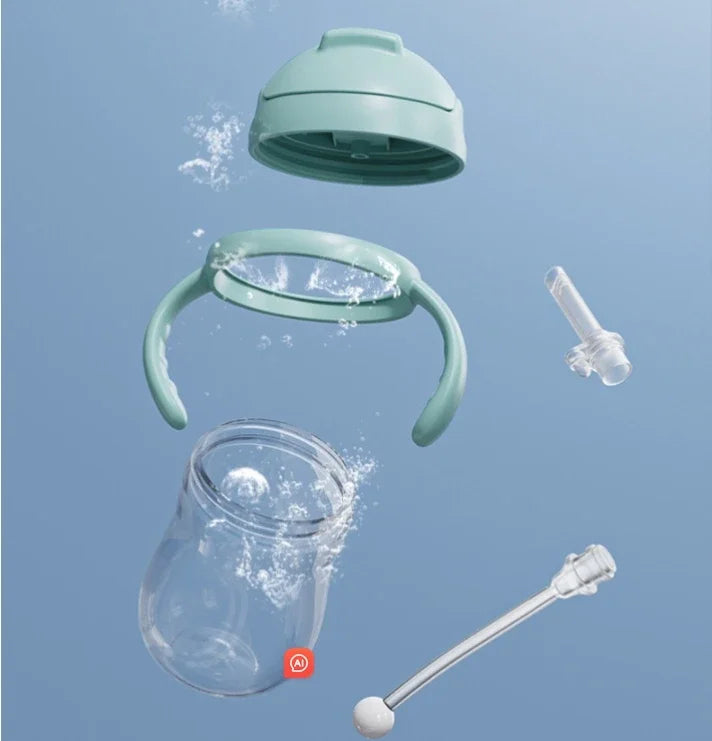 Sluba Baby Water Bottle – Portable Straw Training Cup with Handle (300ml)