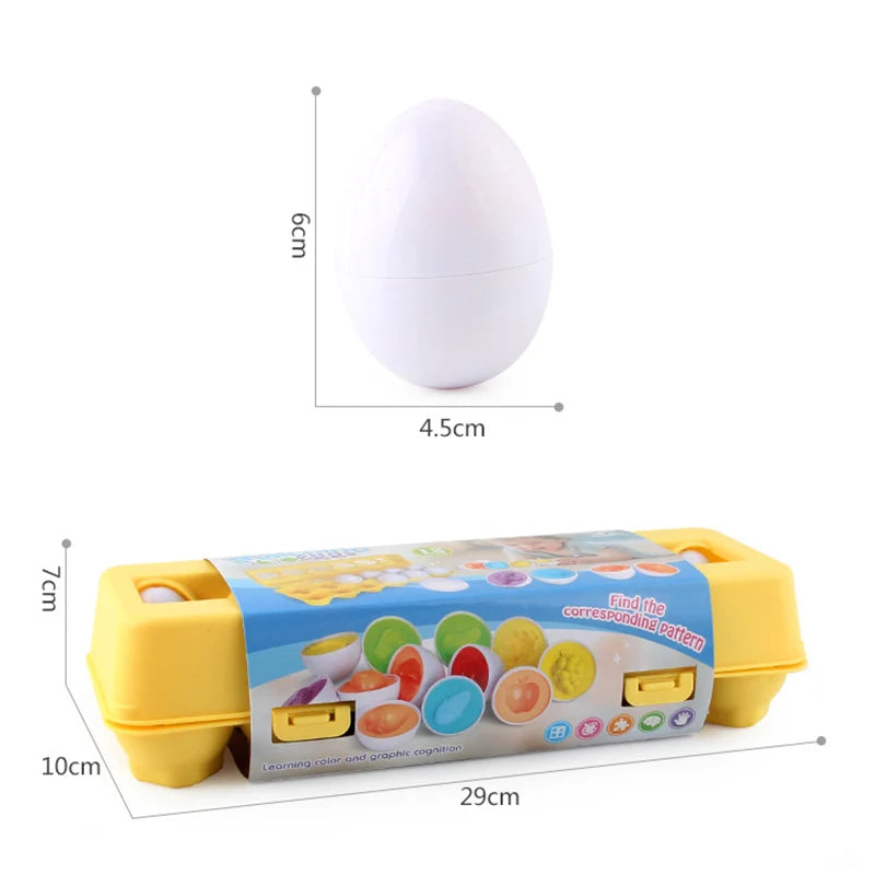 Chickamic Matching Eggs – Montessori Shape Sorter & Educational Easter Set