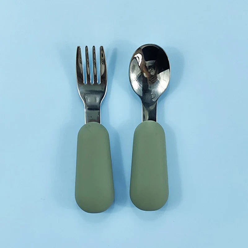 Symilo Baby Feeding Set – Stainless Steel Spoon & Fork