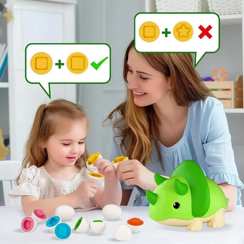 Chickamic Matching Eggs – Montessori Shape Sorter & Educational Easter Set