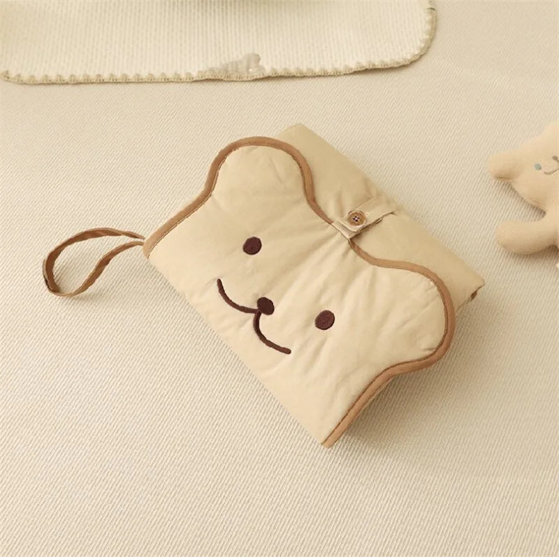 Teddy Bear Quilted Travel Baby Changing Mat