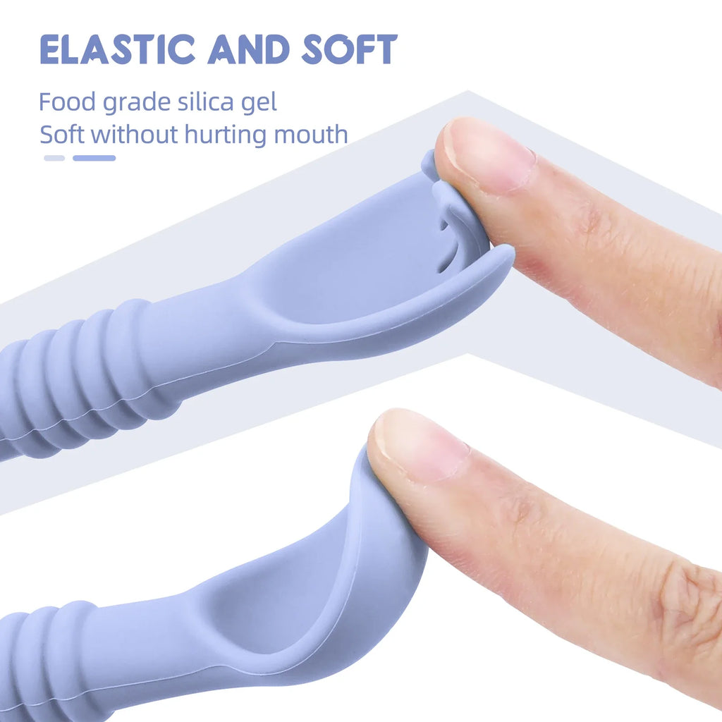 Food-Grade Silicone Baby Feeding Set - Suction Bowl & Spoon