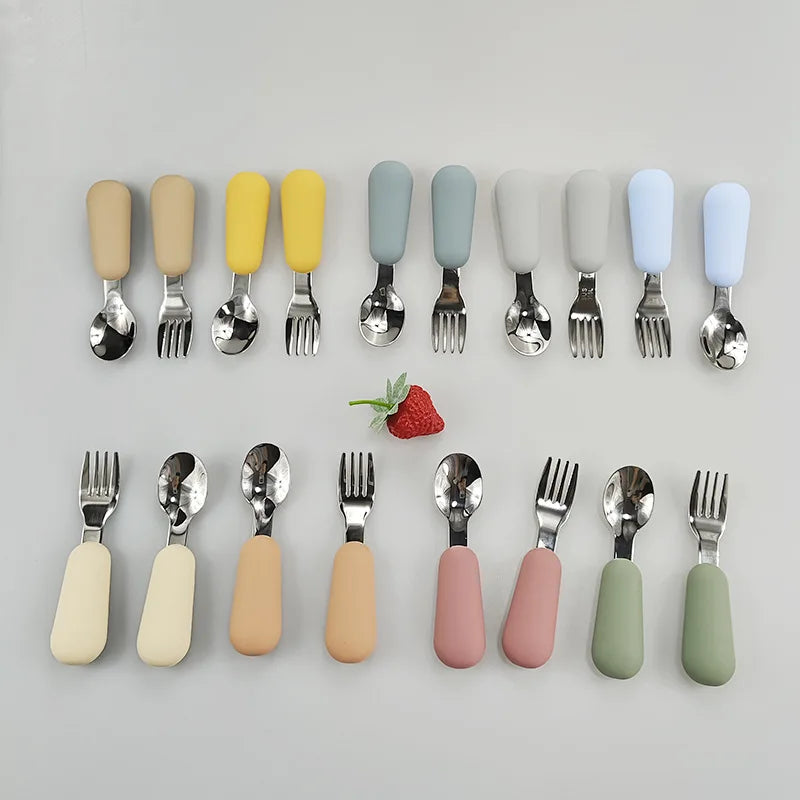 Symilo Baby Feeding Set – Stainless Steel Spoon & Fork