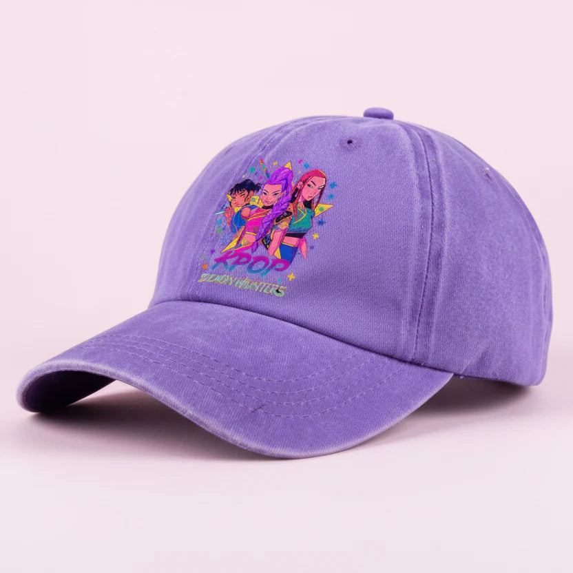 KPop Demon Hunters Retro Washed Baseball Cap