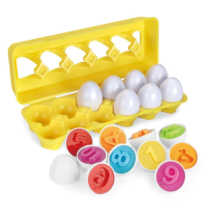 Chickamic Matching Eggs – Montessori Shape Sorter & Educational Easter Set