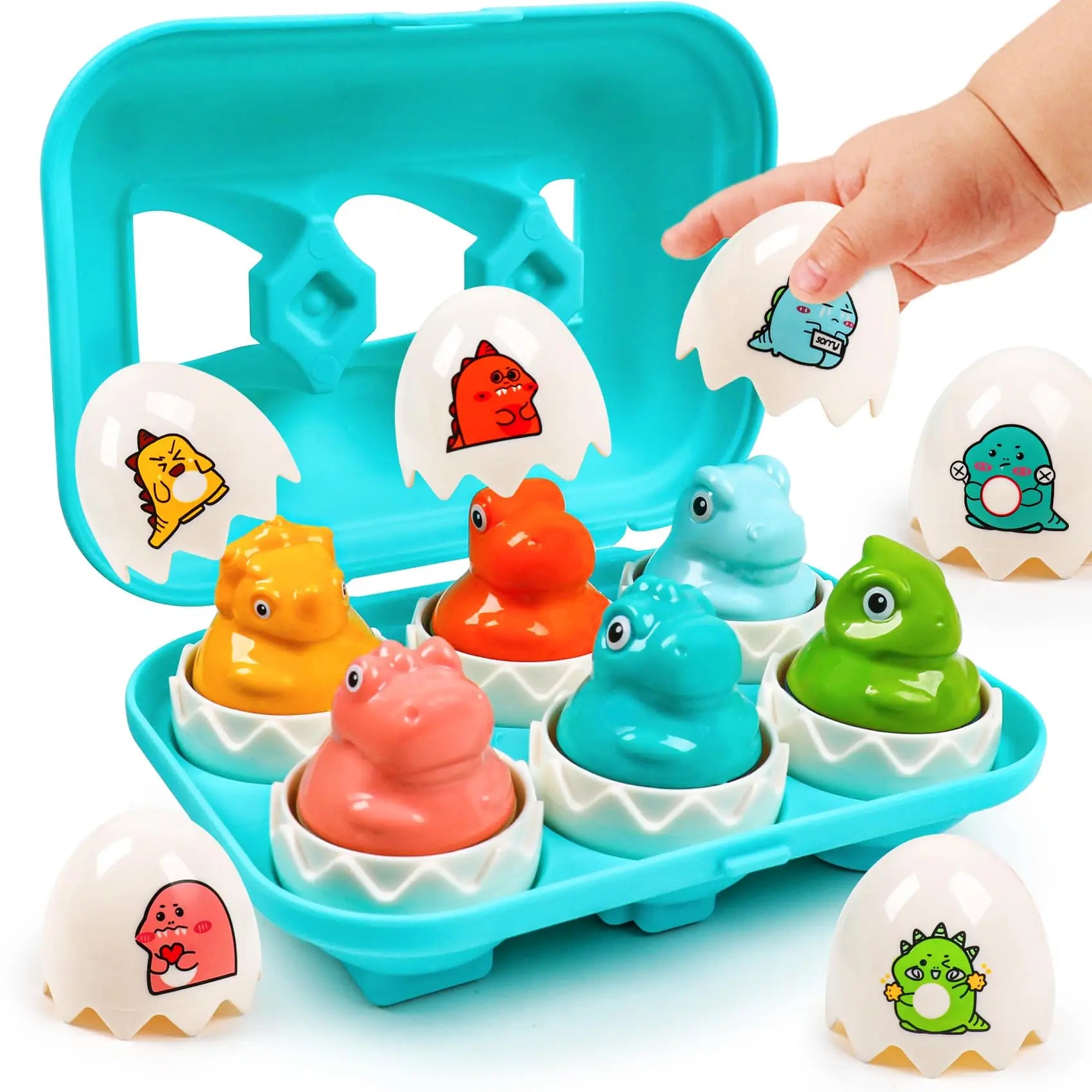 Chickamic Matching Eggs – Montessori Shape Sorter & Educational Easter Set