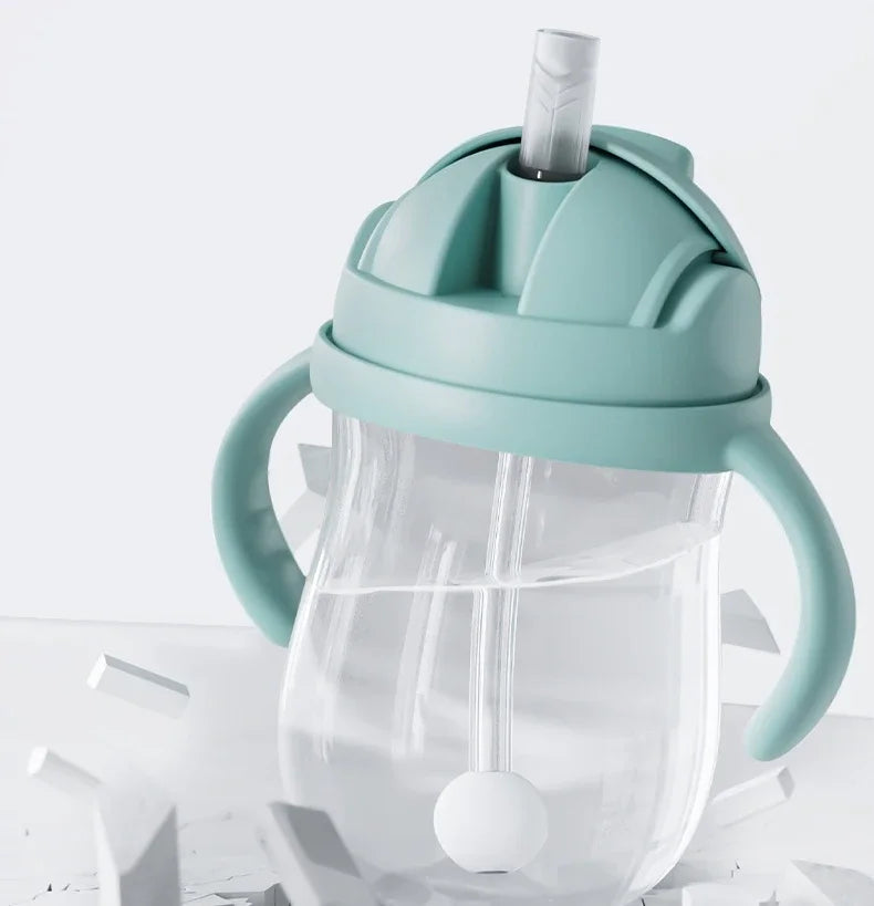 Sluba Baby Water Bottle – Portable Straw Training Cup with Handle (300ml)