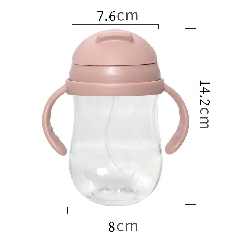 Sluba Baby Water Bottle – Portable Straw Training Cup with Handle (300ml)