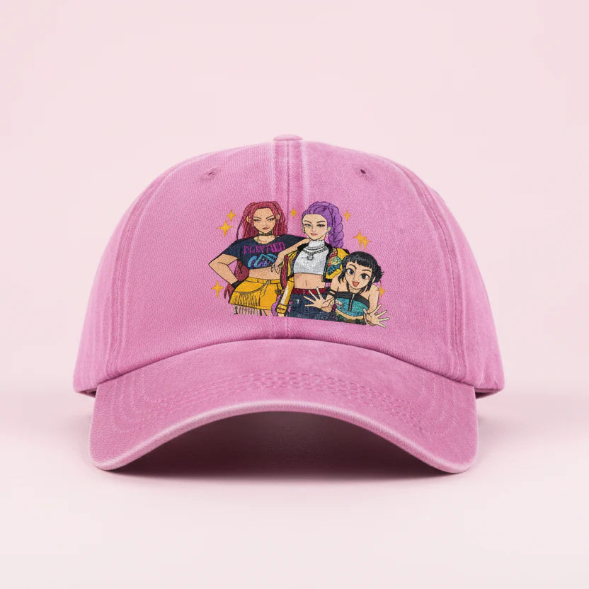 KPop Demon Hunters Retro Washed Baseball Cap