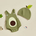 Baby Fruit Overalls Romper with Hat