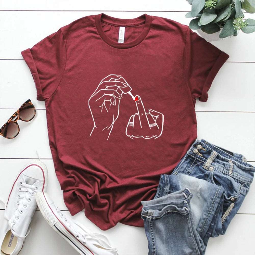 Not Sorry Feminist Middle Finger T Shirt