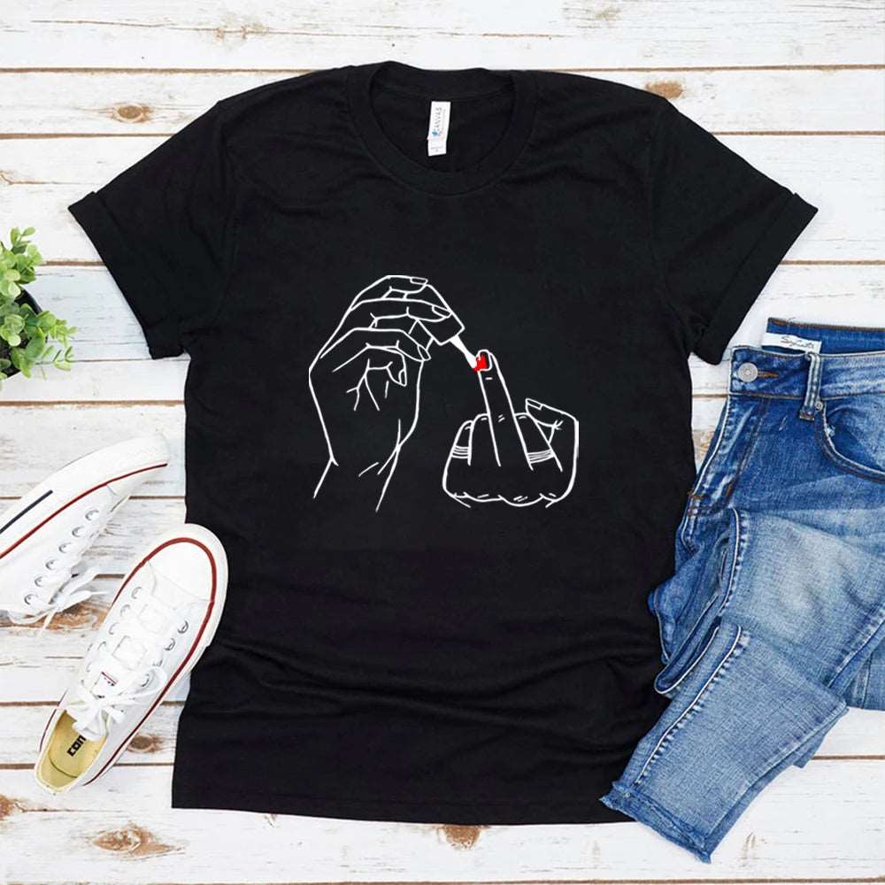 Not Sorry Feminist Middle Finger T Shirt