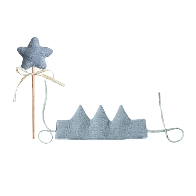 Baby Birthday Crown Set with Wand & Banner - Ages 1-6 Party Props