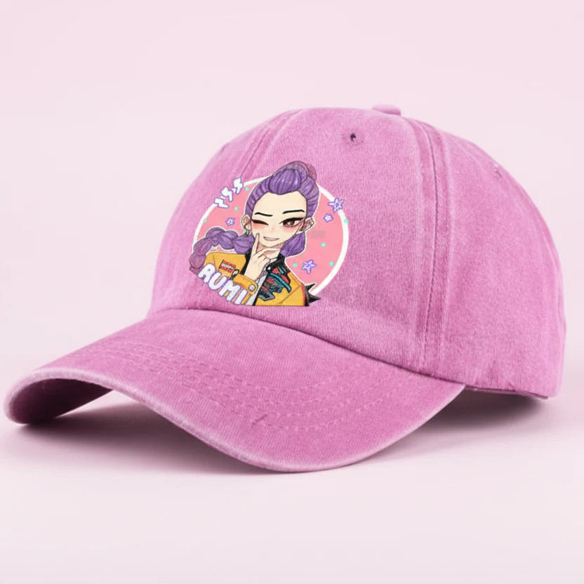 KPop Demon Hunters Retro Washed Baseball Cap