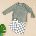 Baby Boys Long Sleeved Swimsuit 2pcs Set