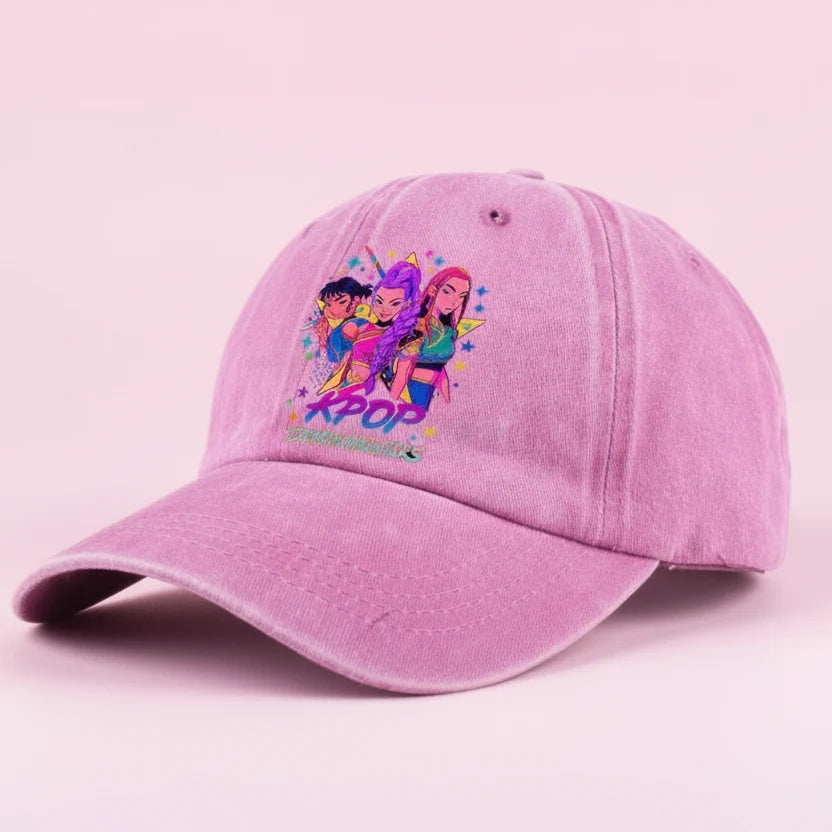 KPop Demon Hunters Retro Washed Baseball Cap