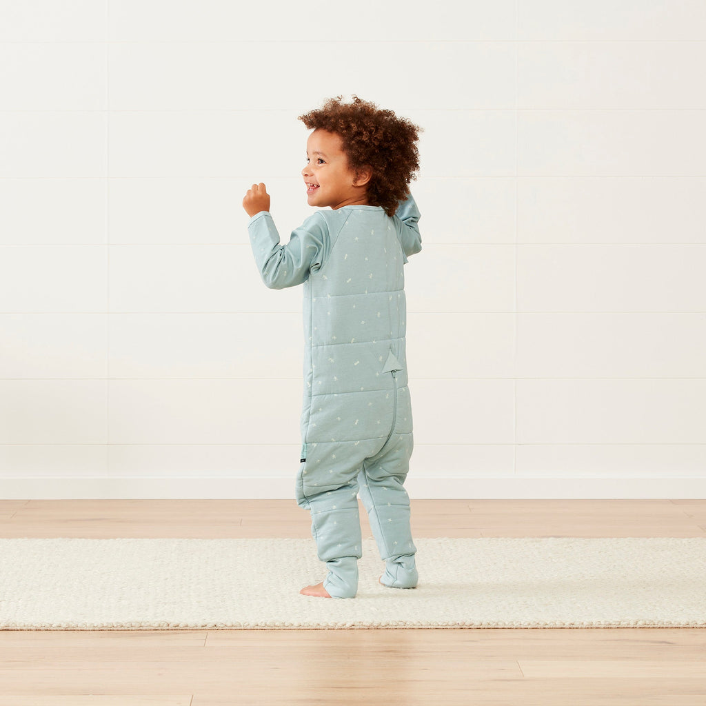 ergoPouch - Organic Winter Long Sleeved Sleep Onesie - Sage 2.5 TOG