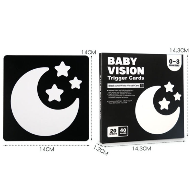 20pcs /Book Baby Early Learning Card Children Eye Care Visual Stimulation Card, Style: 3-order Color