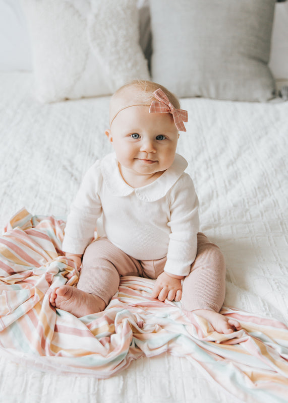 Copper Pearl Knitted Swaddle Blanket Enchanted