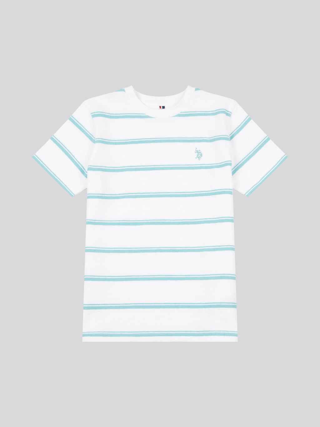 Boys Terry Stripe T-Shirt in Bright White