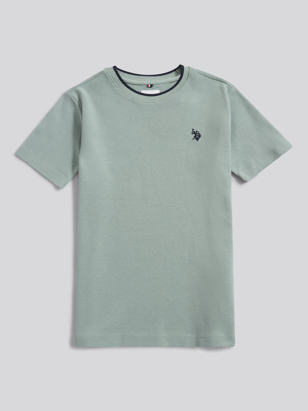 Boys Knit Texture T-Shirt in Iceberg Green