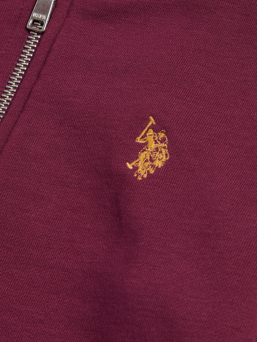 Boys Double Horsemen Zip Hoodie Grape Wine