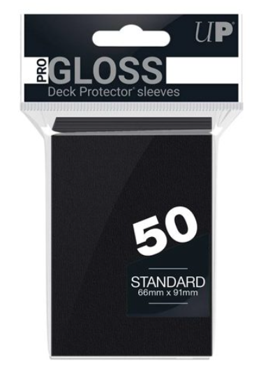 Ultra Pro Standard Size Deck Protectors Black - 50 Sleeves