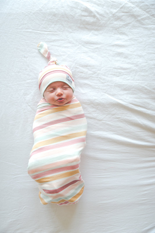 Copper Pearl Knitted Swaddle Blanket Enchanted