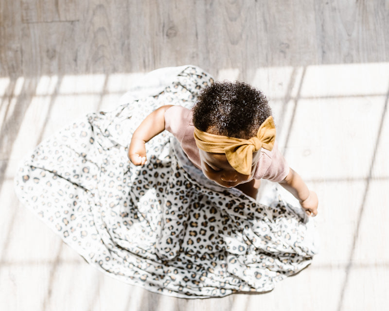 Copper Pearl Knitted Swaddle Blanket Zara