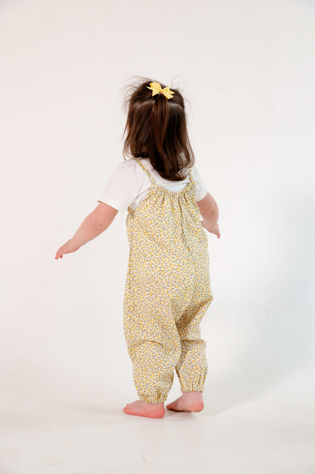 Yellow Floral Cotton Romper