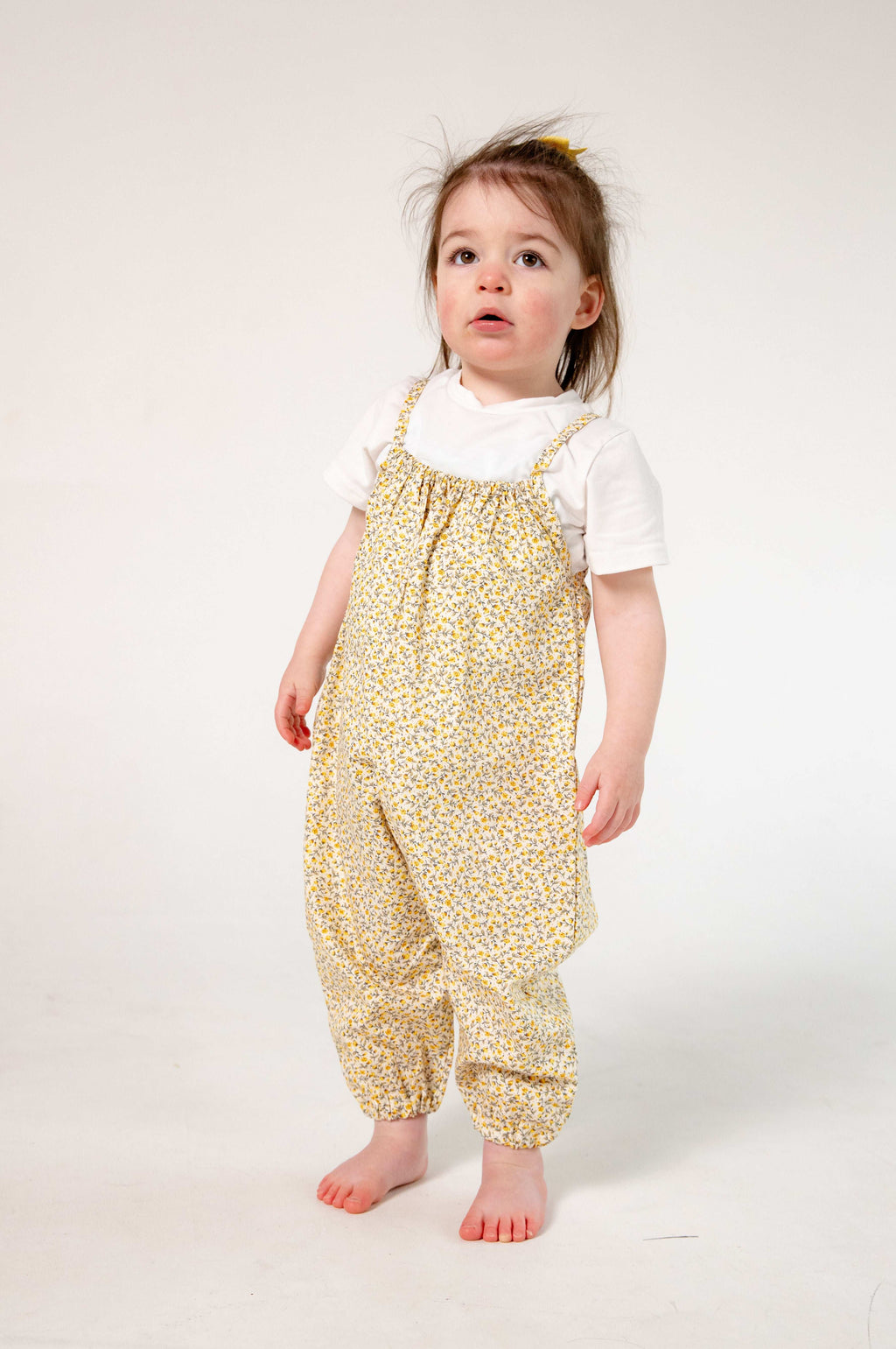 Yellow Floral Cotton Romper