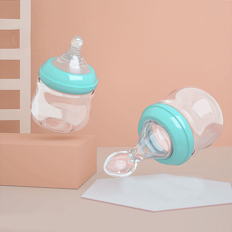 Kinderly Silicone Baby Feeding Spoon Bottle – BPA-Free Anti-Spill