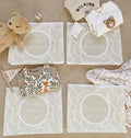 Hospital Bag Organiser Pouches - Unisex Beige Leaf Print