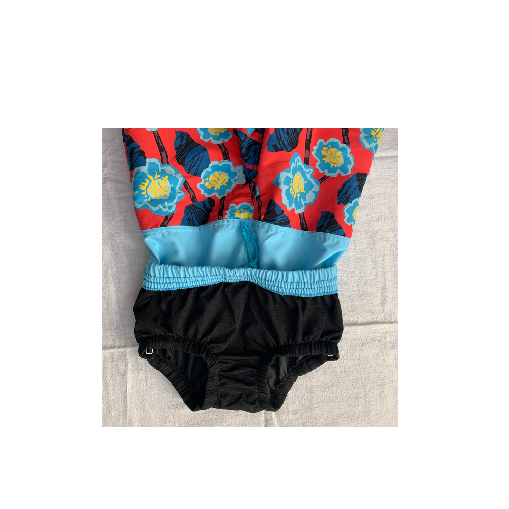 Boy's Board Swim Shorts - Floral Blue *