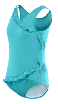 Girl's Waterfall Swimsuit in Tropic Turquoise