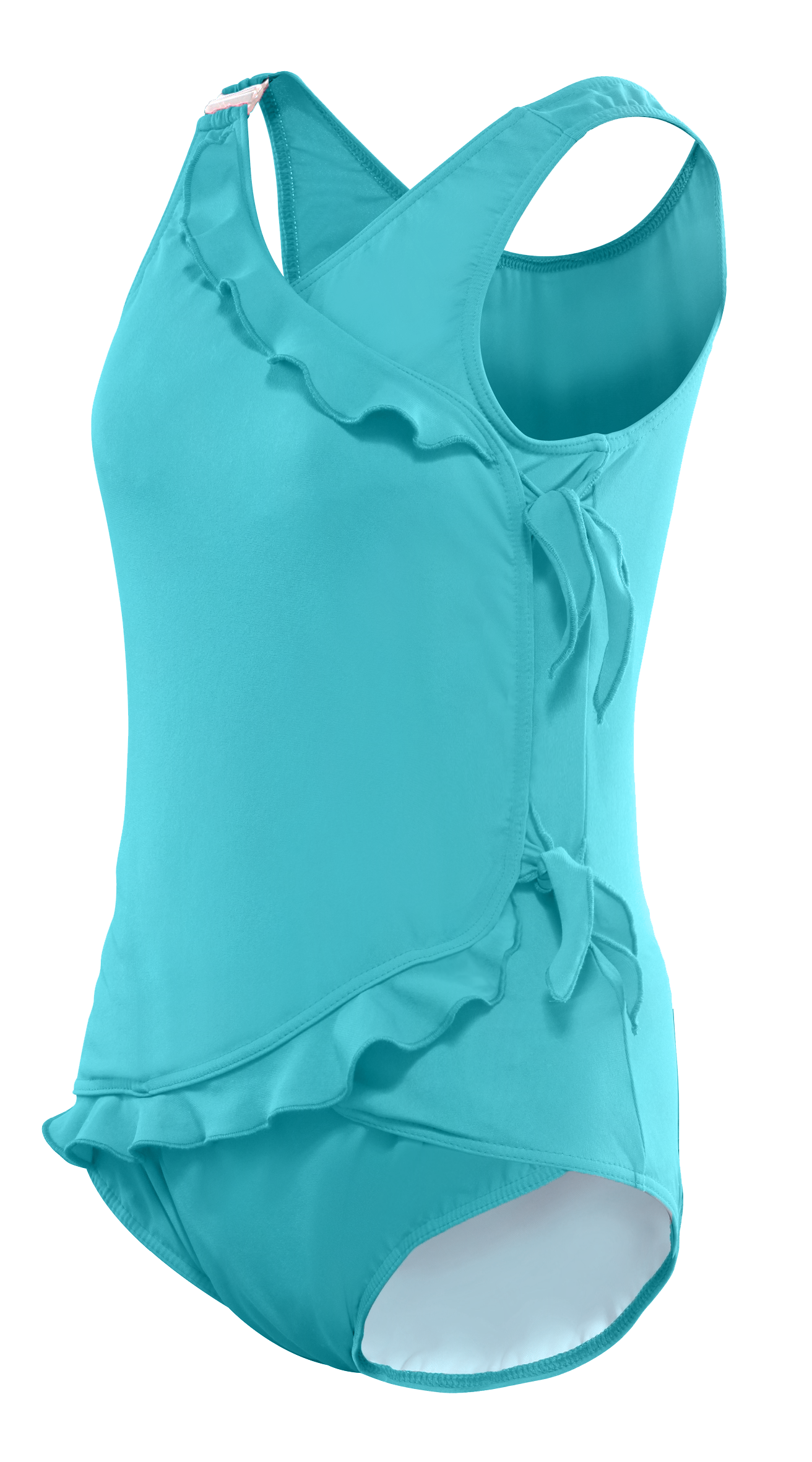 Girl's Waterfall Swimsuit in Tropic Turquoise  *