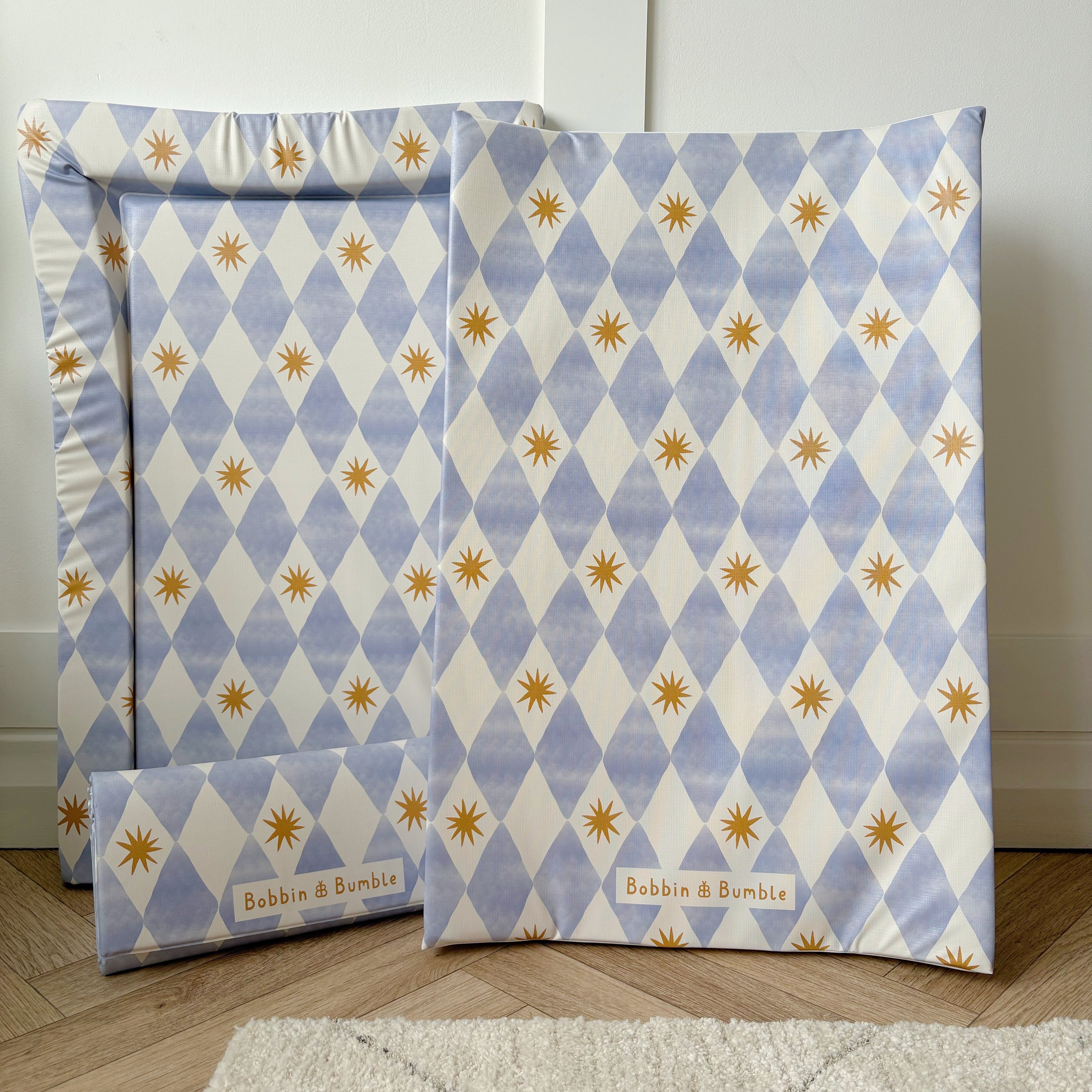 Standard Changing Mat - Blue Harlequin