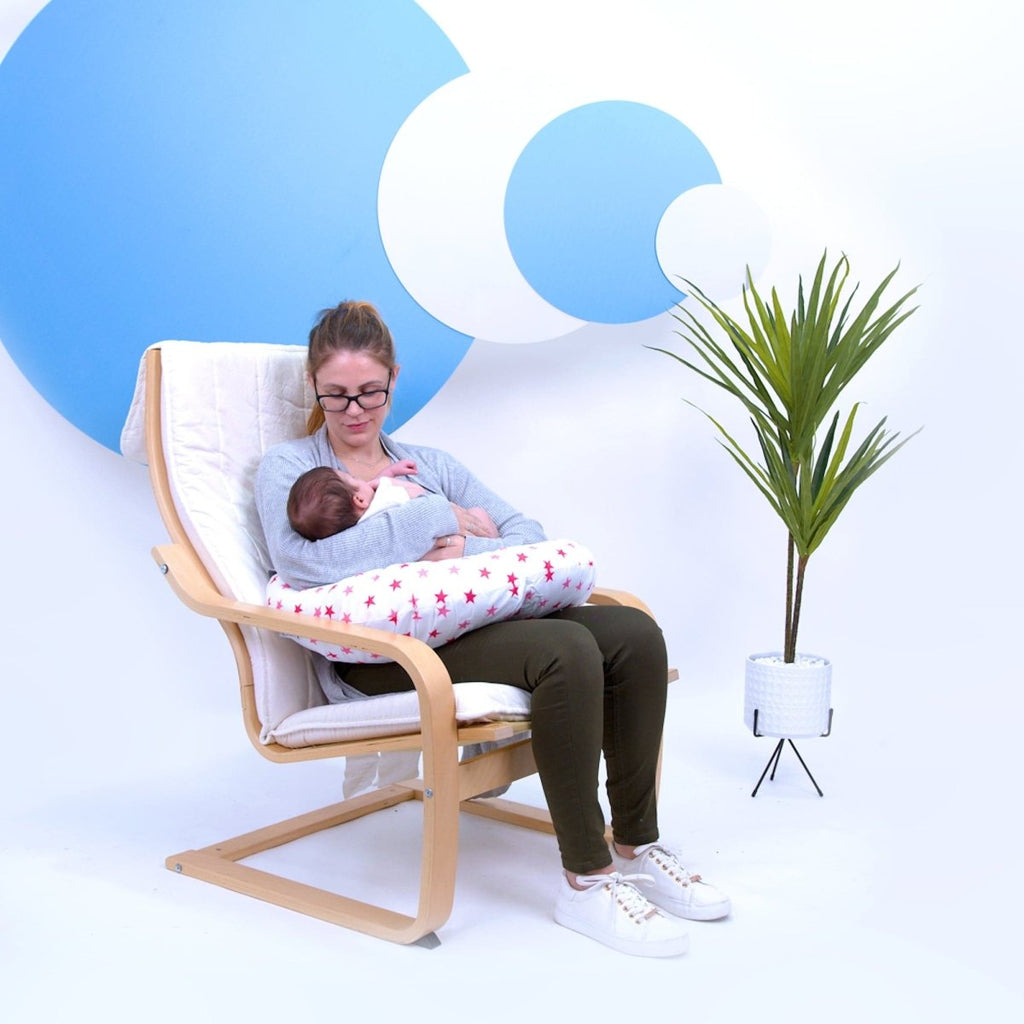 Breast Feeding Nursing Pillow - Little Pink Star (COVER ONLY)