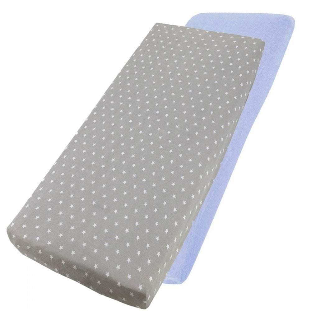 Crib Jersey Fitted Sheets 100% Cotton 40x90cm - Pack Of 4 - Fits All Models