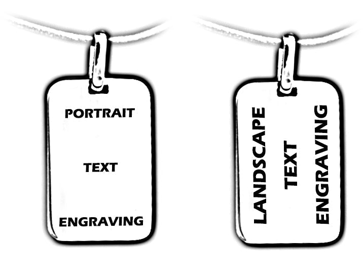 Personalised Mens' Tag Necklace – 18kt Plated Custom Photo & Text Engraved Dog Tag Pendant for Men