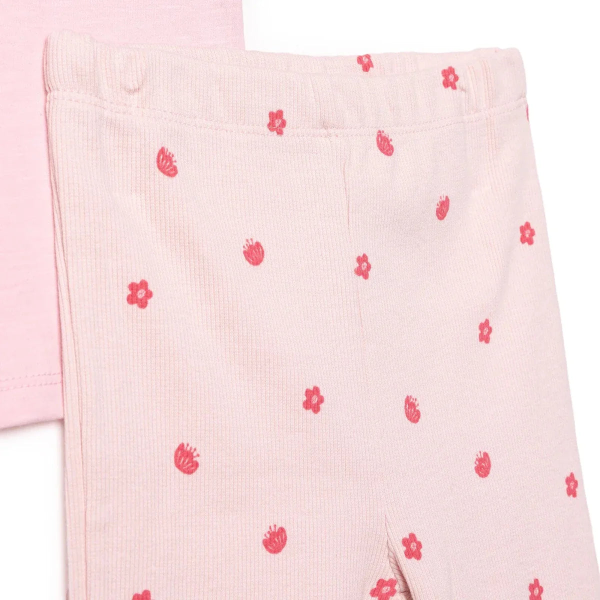 HelloBaby Girls Blouse & Leggings Set Text Print Pastel Dreams Crew Neck Full Length Short Sleeve - Pink